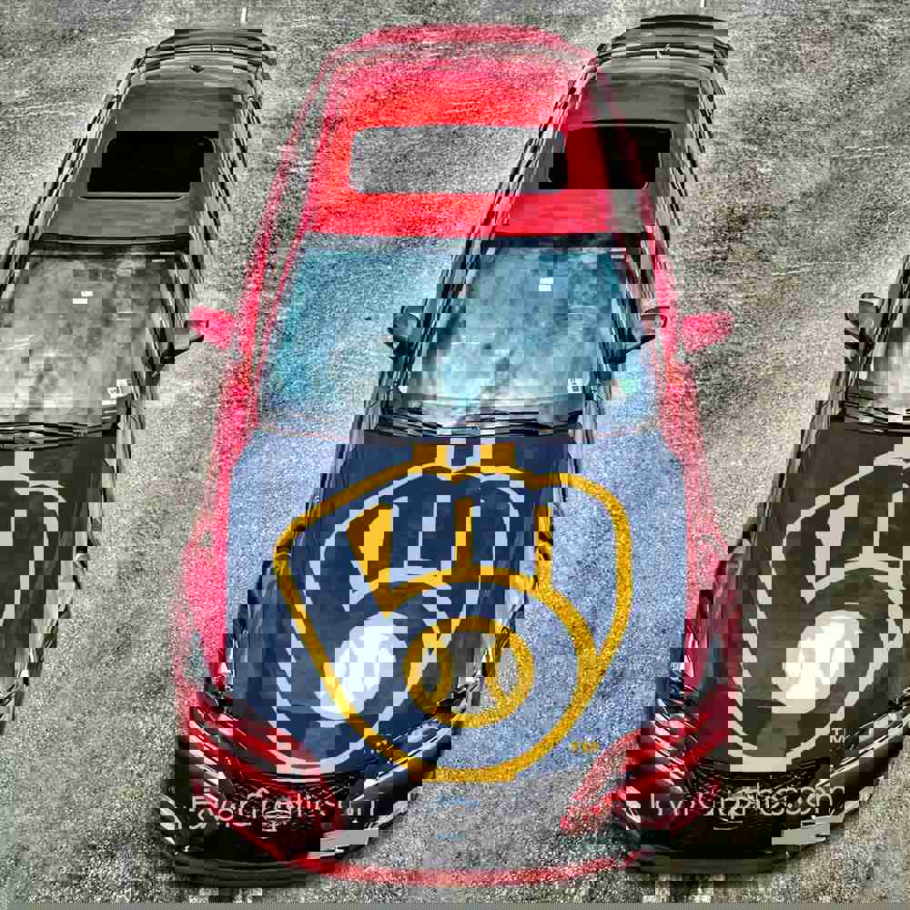 Milwaukee Brewers Itasha Car Vinyl Hood Wrap Decal Sticker