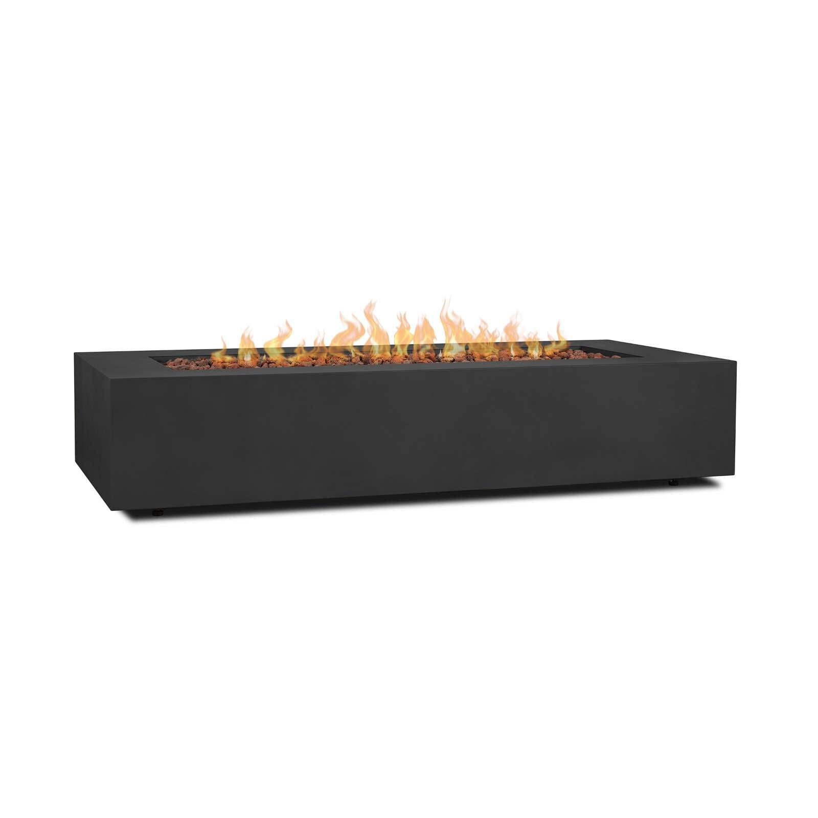Real Flame Aegean 70 Rectangle Propane or Natural Gas Fire Pit Table | C9814LP-BLK