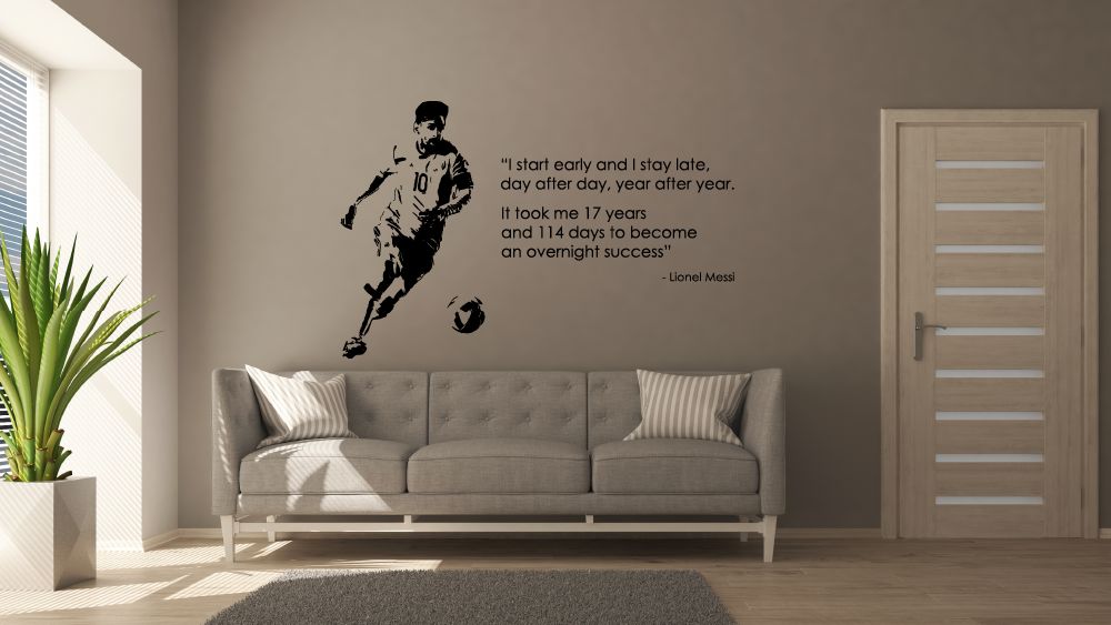 Soccer Quotes Vinyl Wall Art Sticker Decal - Motivational Sports Decor