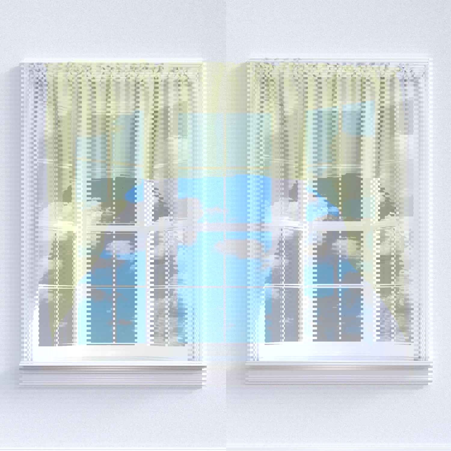 Sheer Tinted Organza Swag Window Valance - 72" Wide / 36" Tall