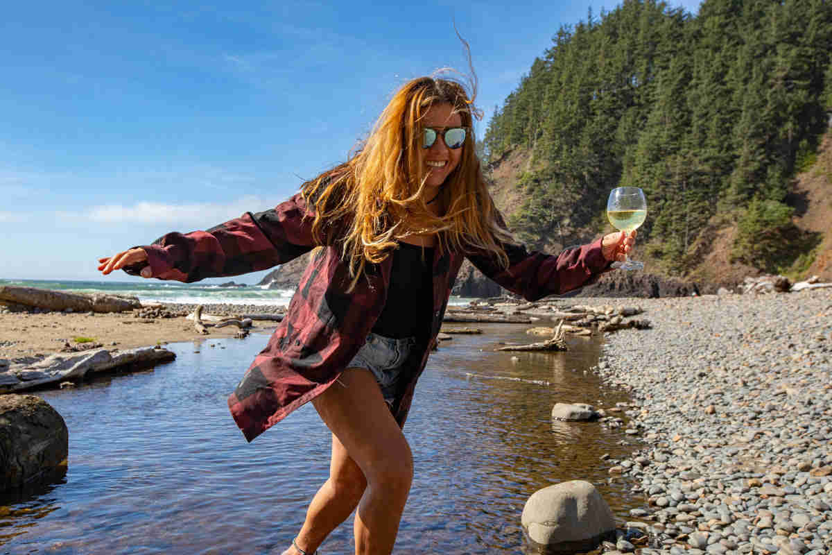 Nesting Red Wine Glass Set for Outdoor Adventures