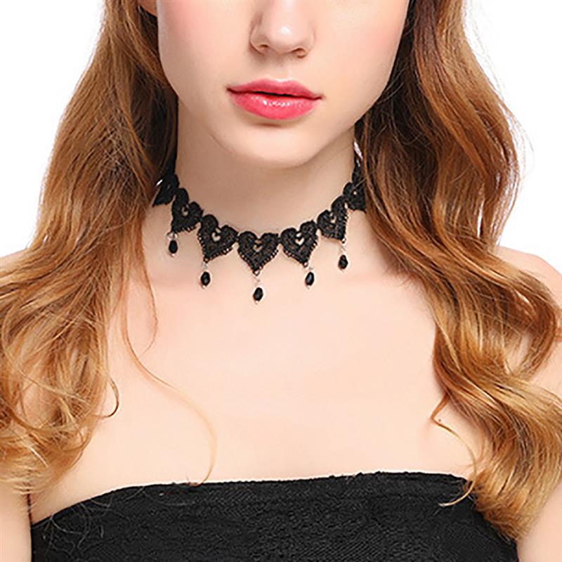 1pc Sexy Lace Choker Necklace for Women - Punk Style Halloween Party Accessory