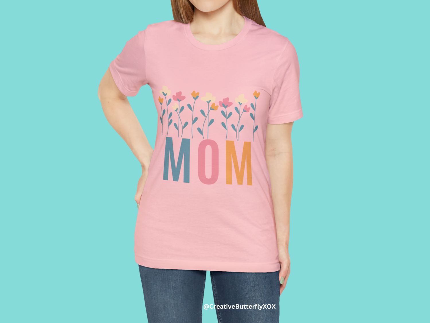 Wild Flowers Mom T-shirt, Boho Mom Tee, Mothers Day Gift For Mom, Moms Birthday Gift, Hippie Mommy Shirt