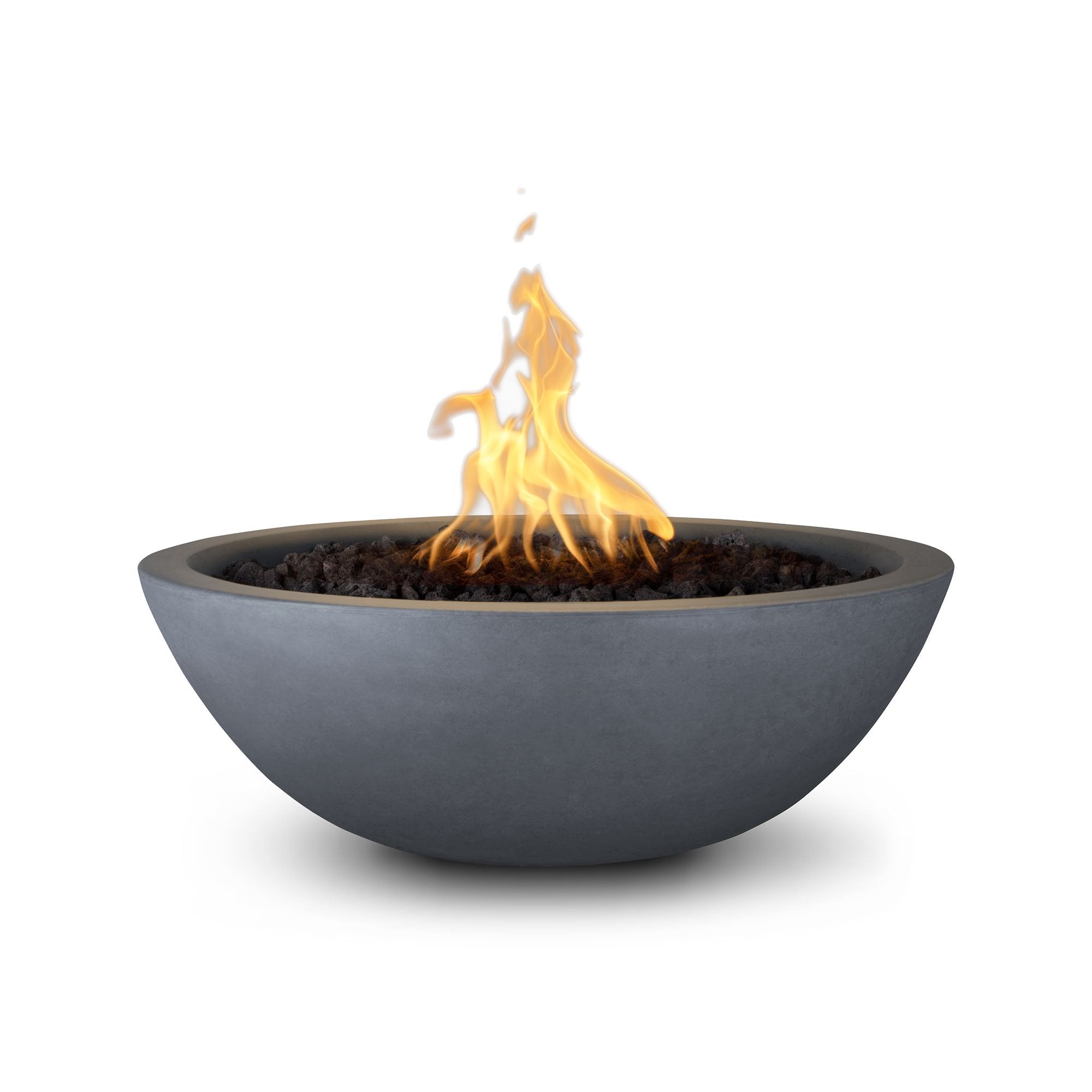 Outdoor Plus Sedona Round Fire Bowl in GFRC Concrete with Free Cover