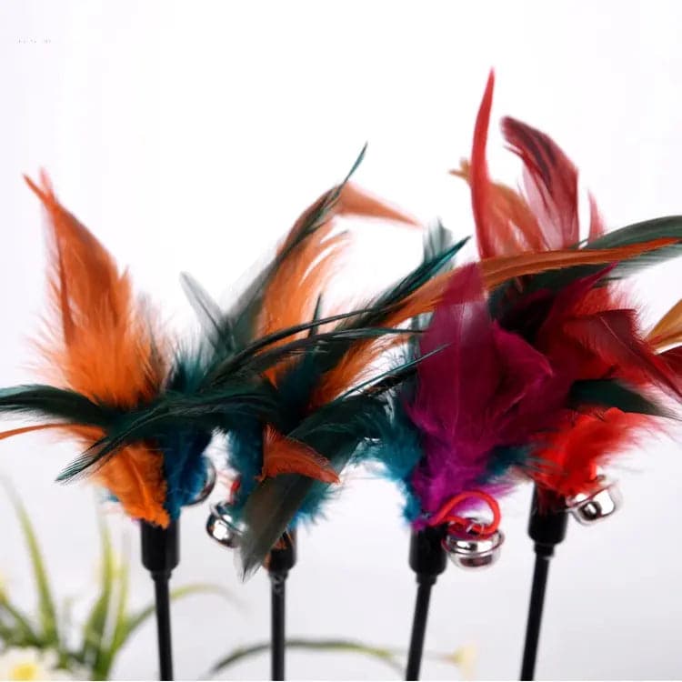 Wholesale Bell Feather Cat Stick Toy for Pets
