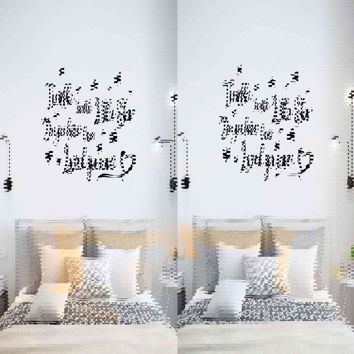 Inspirational Quote Vinyl Wall Sticker Decal - Twinkle Twinkle Little Star