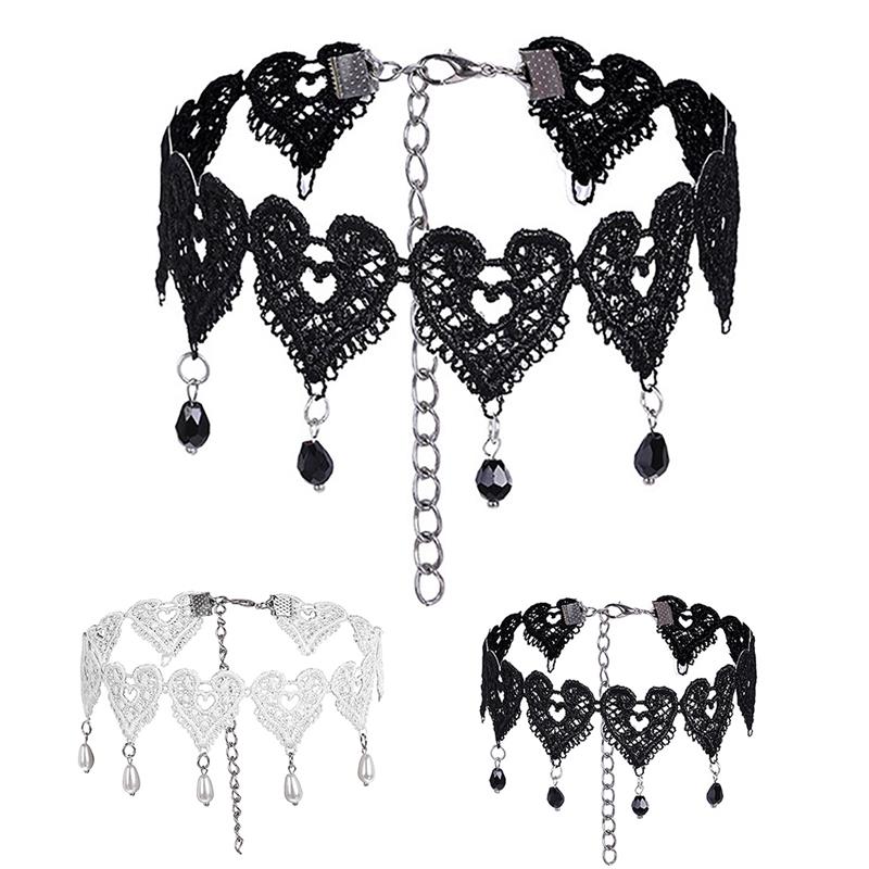1pc Sexy Lace Choker Necklace for Women - Punk Style Halloween Party Accessory