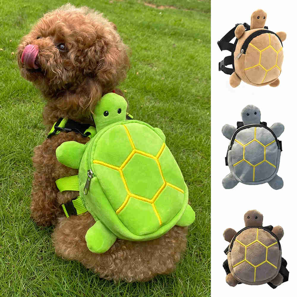 Turtle Shape Pet Backpack - Large Capacity Dog Snack Bag for Chihuahua