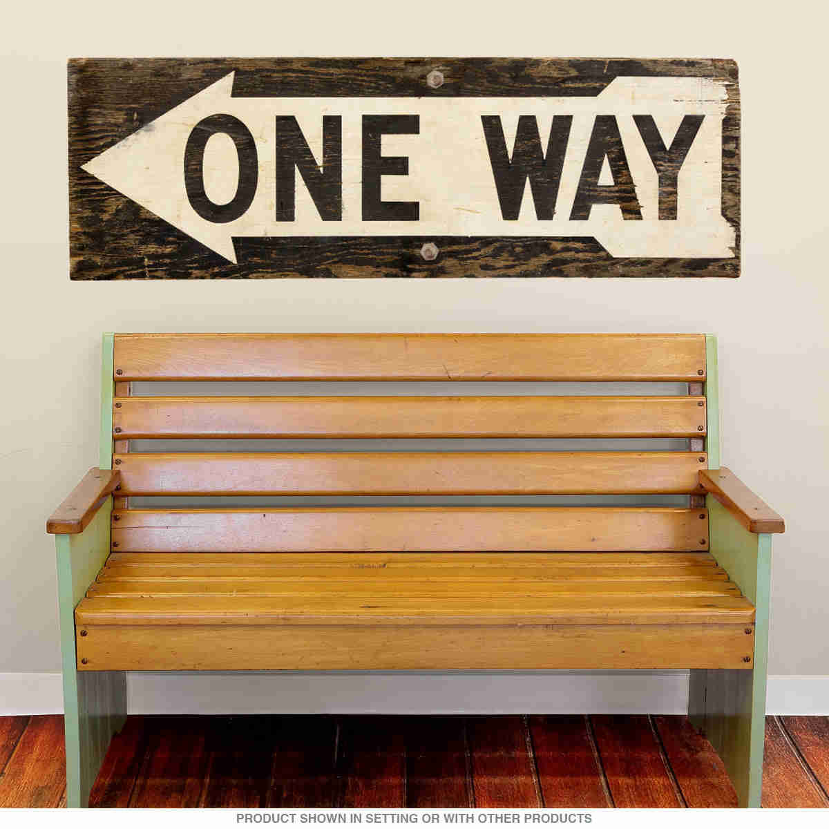 One Way Street Left Arrow Wall Decal - Premium Road Sign Decoration