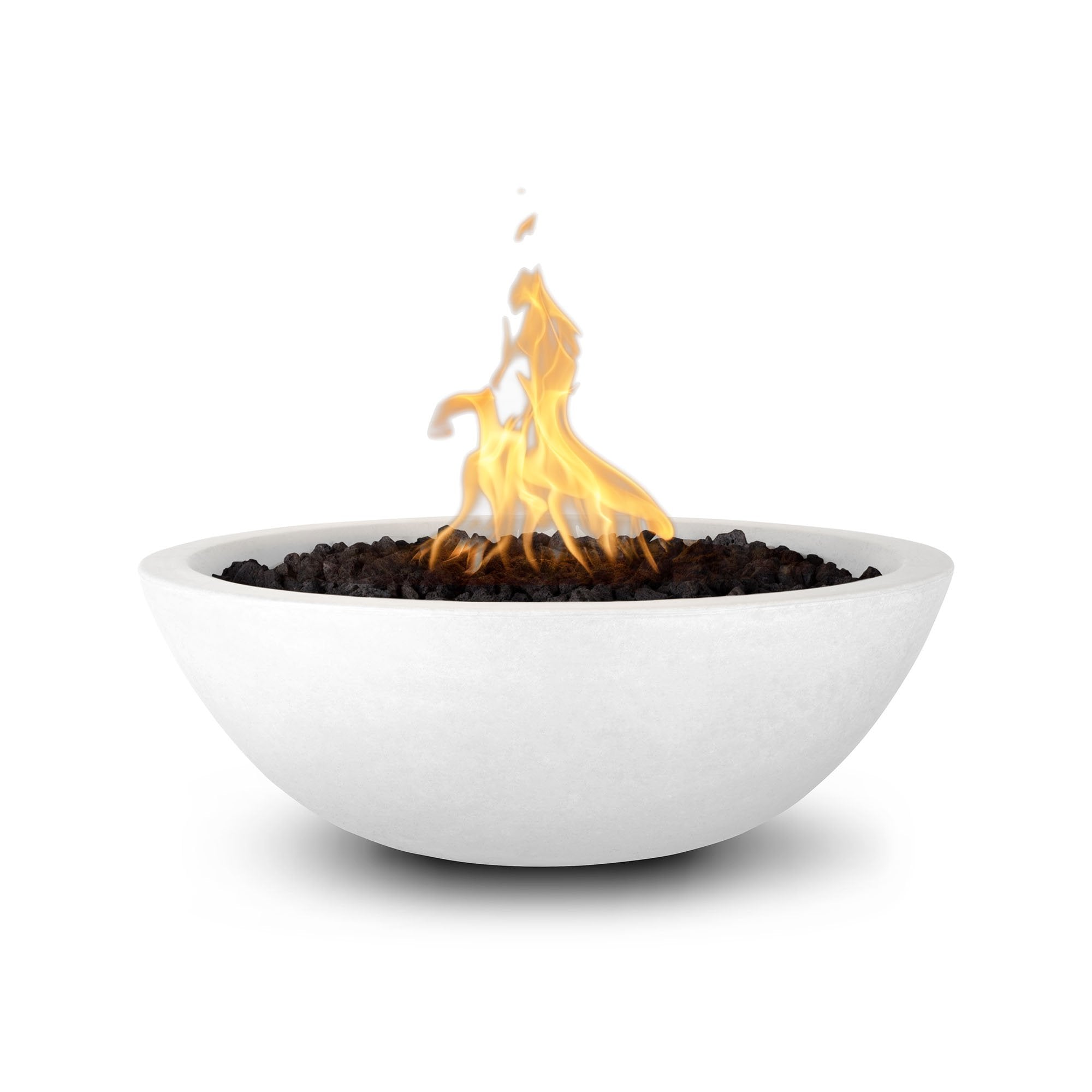 Outdoor Plus Sedona Round Fire Bowl in GFRC Concrete with Free Cover