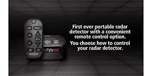 K40 Electronics Platinum100 Portable Radar Laser Detector with Wireless Remote Control Bundle