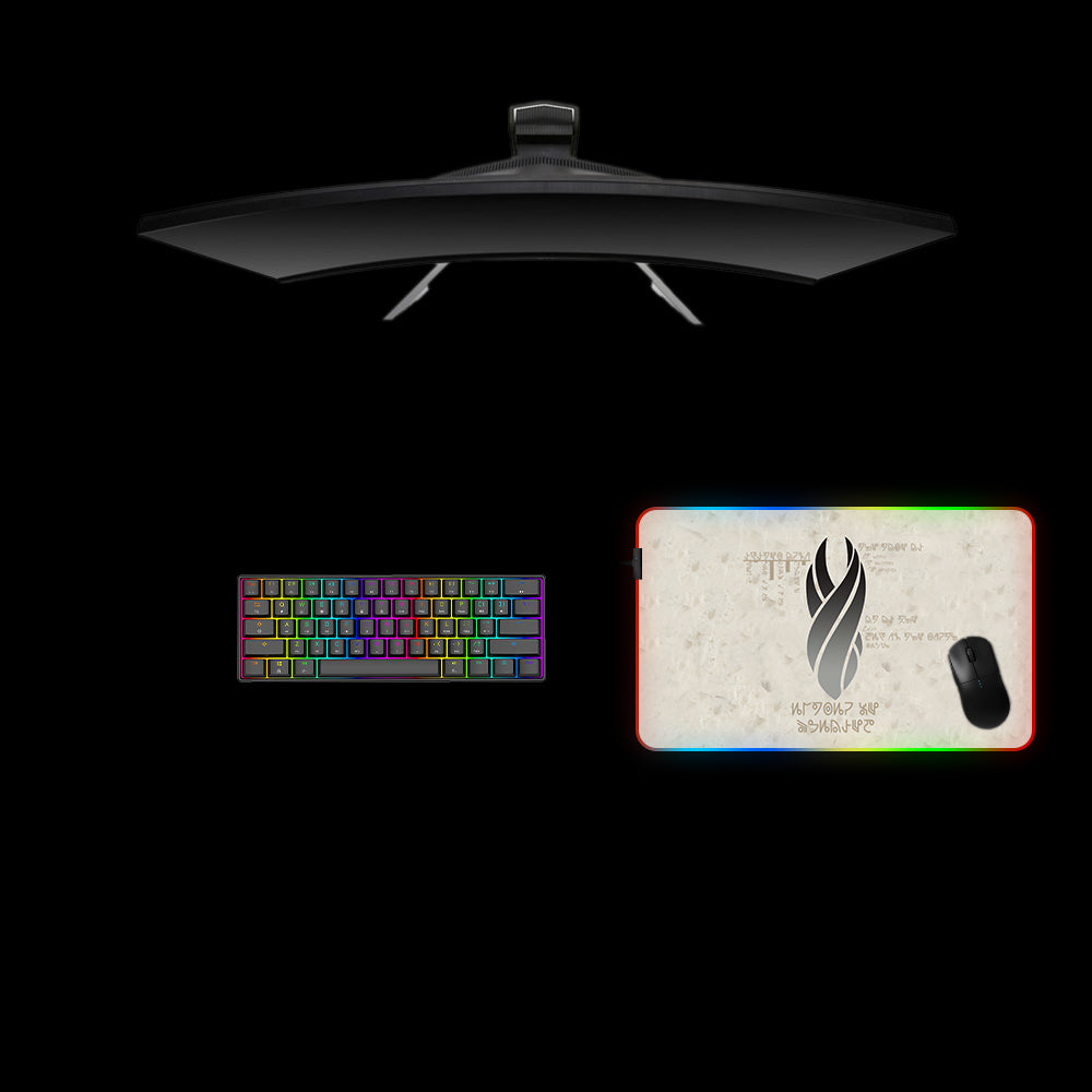 Dead Space Dark Marker Design RGB Gaming Mouse Pad with LED Strip, M-XXL Size