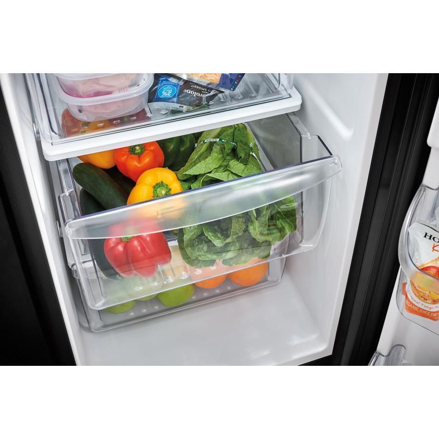 Frigidaire 25.5-cu ft Side-by-Side Refrigerator with Ice Maker (Black)