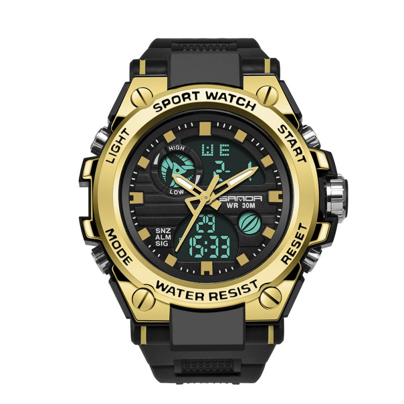 Digital Waterproof Electronic Watch with Pointer and Number Display