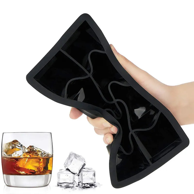 Grid Big Ice Tray Mold Box - Large Food Grade Silicone Ice Cube Square Tray for DIY Bar, Pub, Wine, and Cocktails (4/6/8/15 Grid Options)