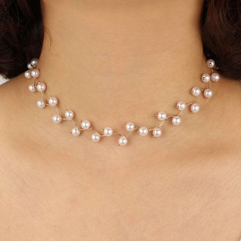The Talise Pearl Vine Necklace - 925 Sterling Silver with High-Quality CZ