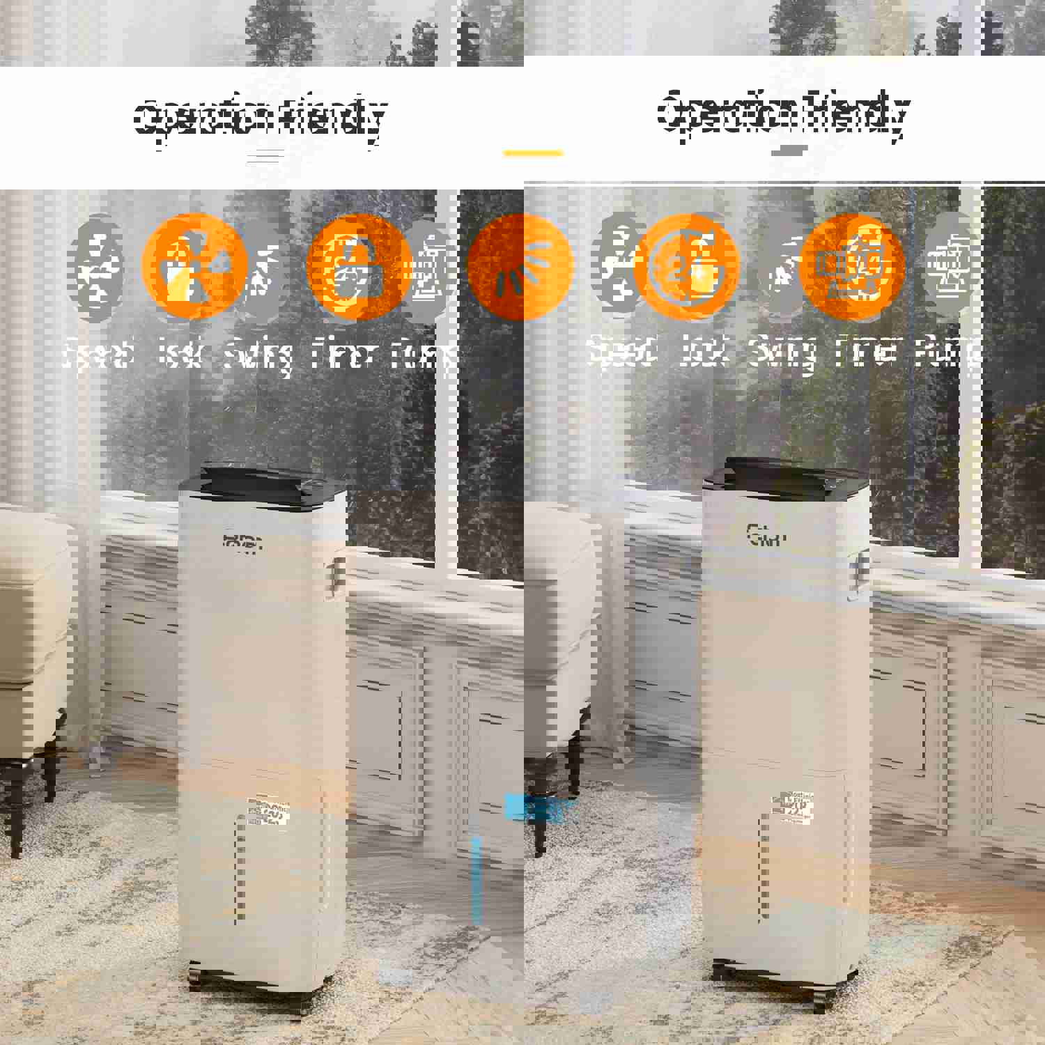 Fehom 150 Pints Dehumidifier with Pump - Energy Star Most Efficient 2023 for Large Rooms up to 7000 Sq. Ft