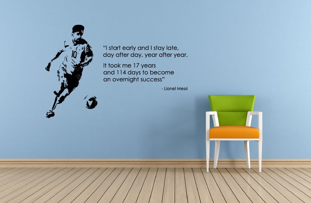 Soccer Quotes Vinyl Wall Art Sticker Decal - Motivational Sports Decor