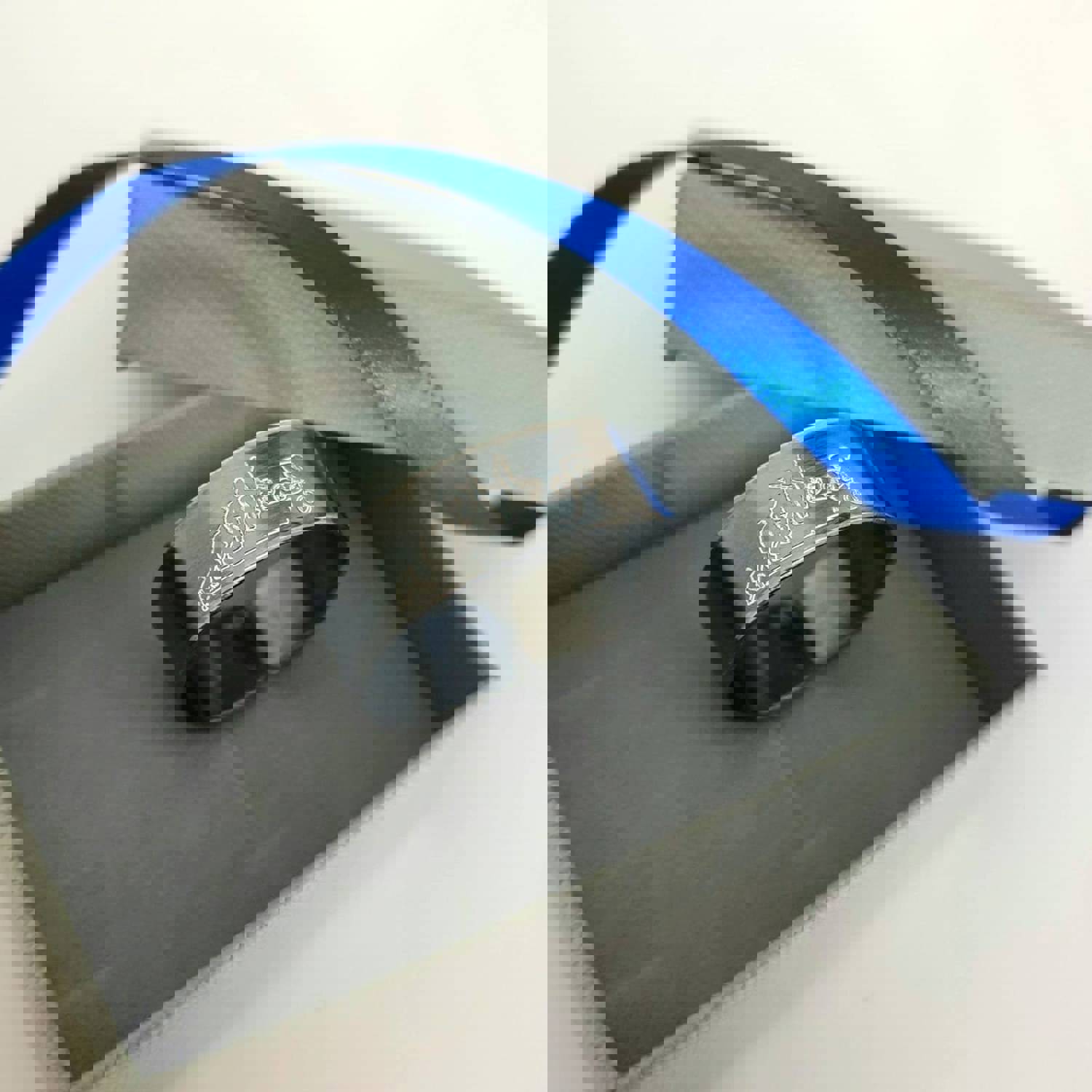 Custom Mountain Biker Ring for Men - Personalized Sterling Silver Gift