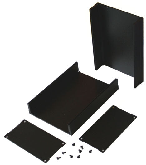 153x105x55mm Aluminium Electronic Enclosure Box for DIY Projects (Silver/Black)