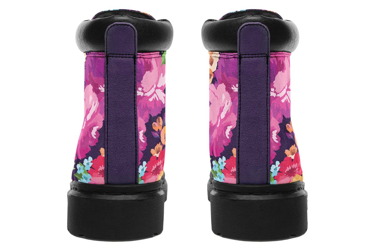 Floral Classic Vibe Boots - Custom Printed, Vegan & Water Resistant
