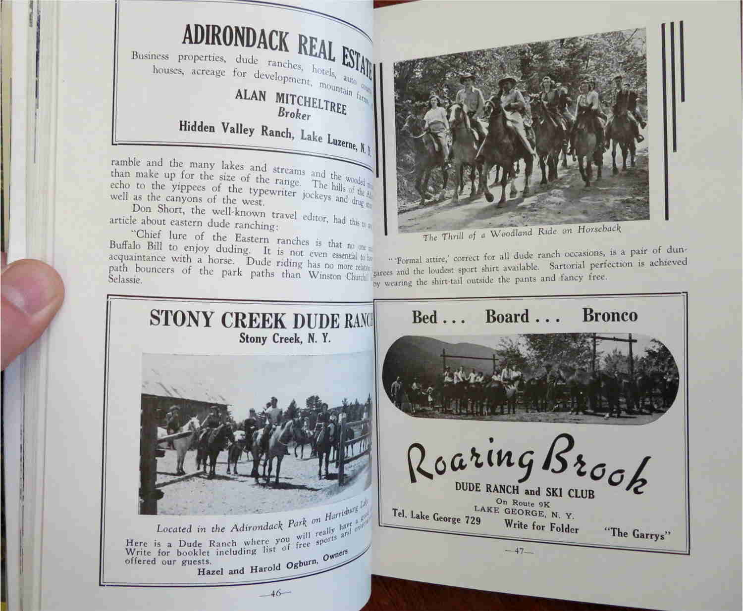 Adirondack Guide New York 1948 Illustrated Travel Guide Local History Book