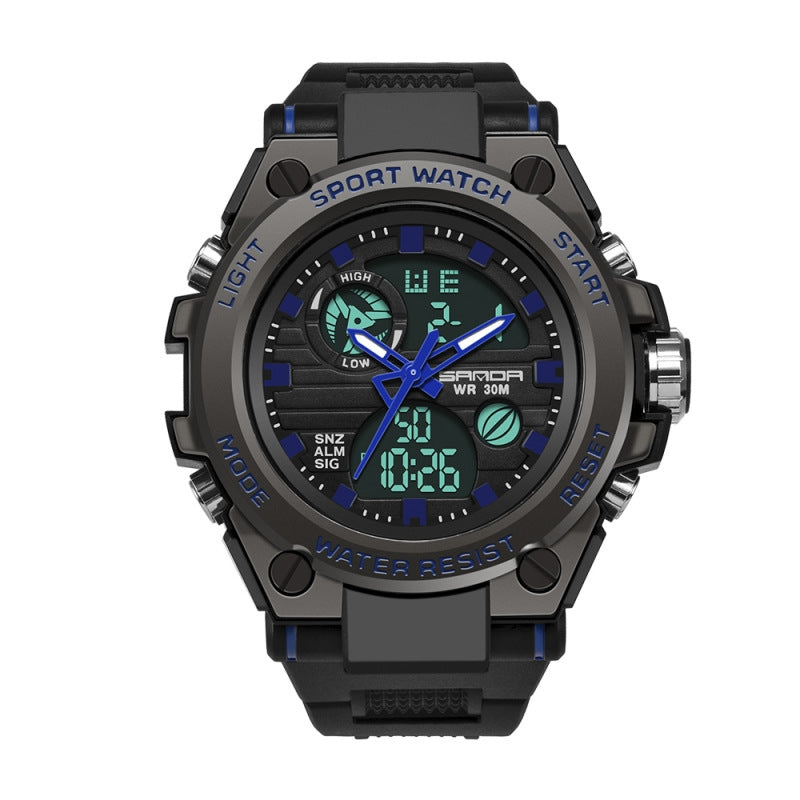 Digital Waterproof Electronic Watch with Pointer and Number Display