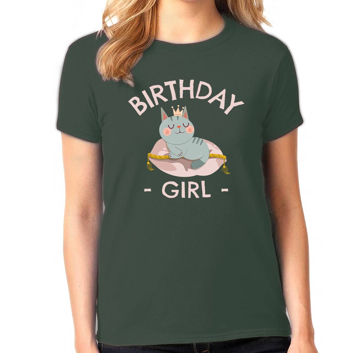Birthday Girl Shirt for Toddlers - Cute Kitten Design