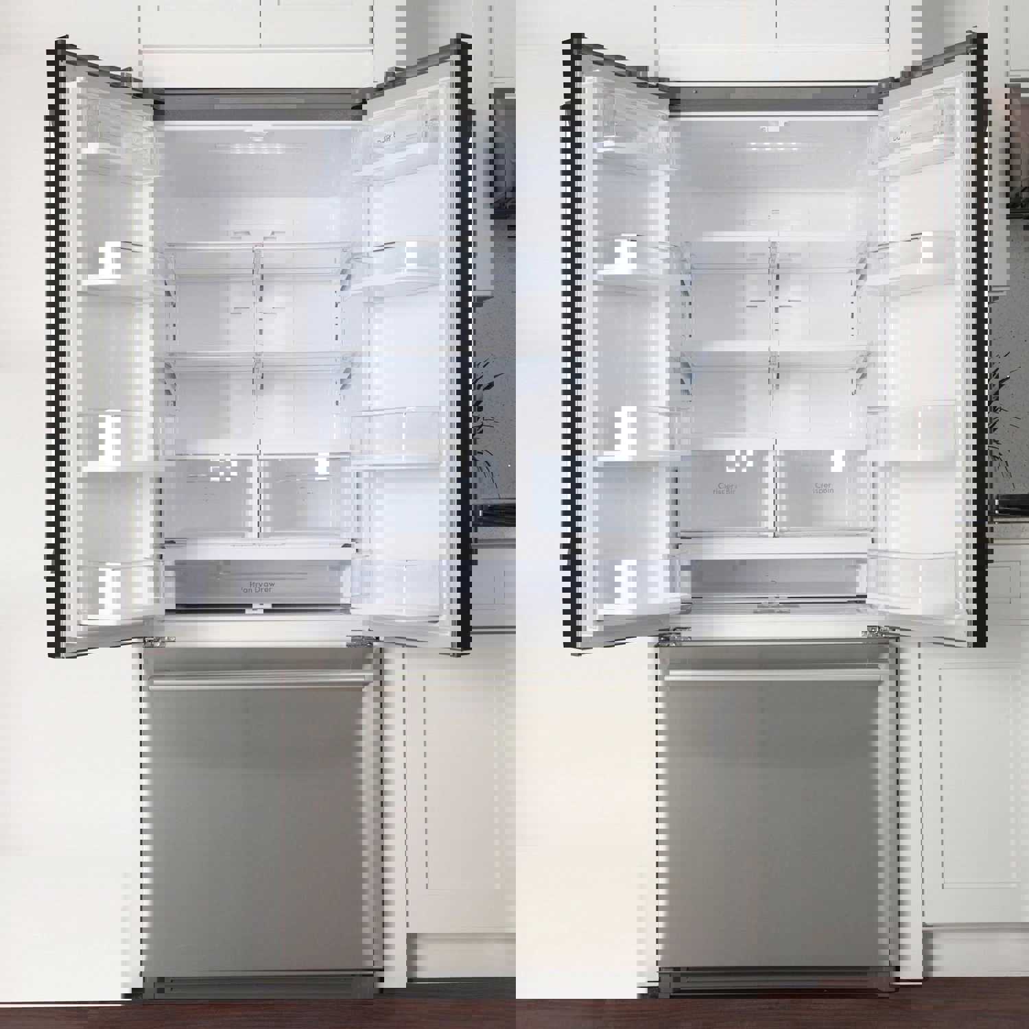 Kucht 36 in. 26.1 cu. ft. Standard Depth French Door Refrigerator with Interior Ice Maker in Stainless Steel