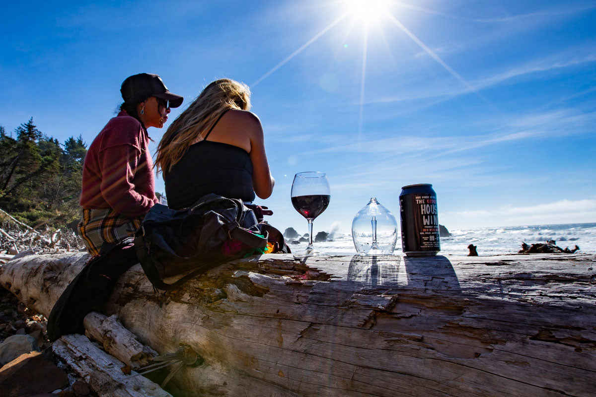 Nesting Red Wine Glass Set for Outdoor Adventures