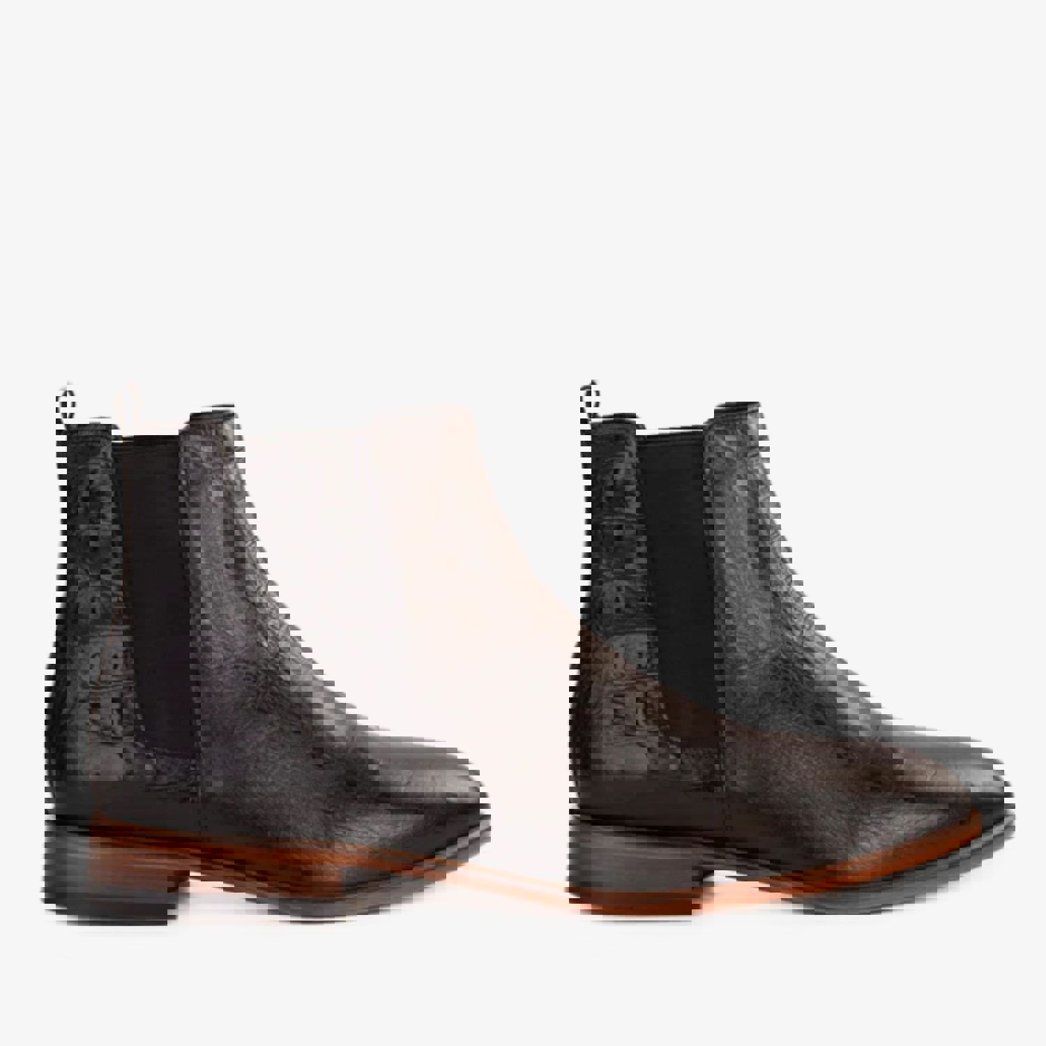 Sirocco Black Leather Chelsea Dress Men Boot