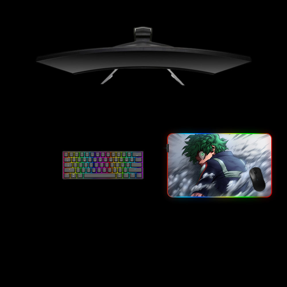 Deku Smoke Design RGB Gaming Mouse Pad with LED Strip