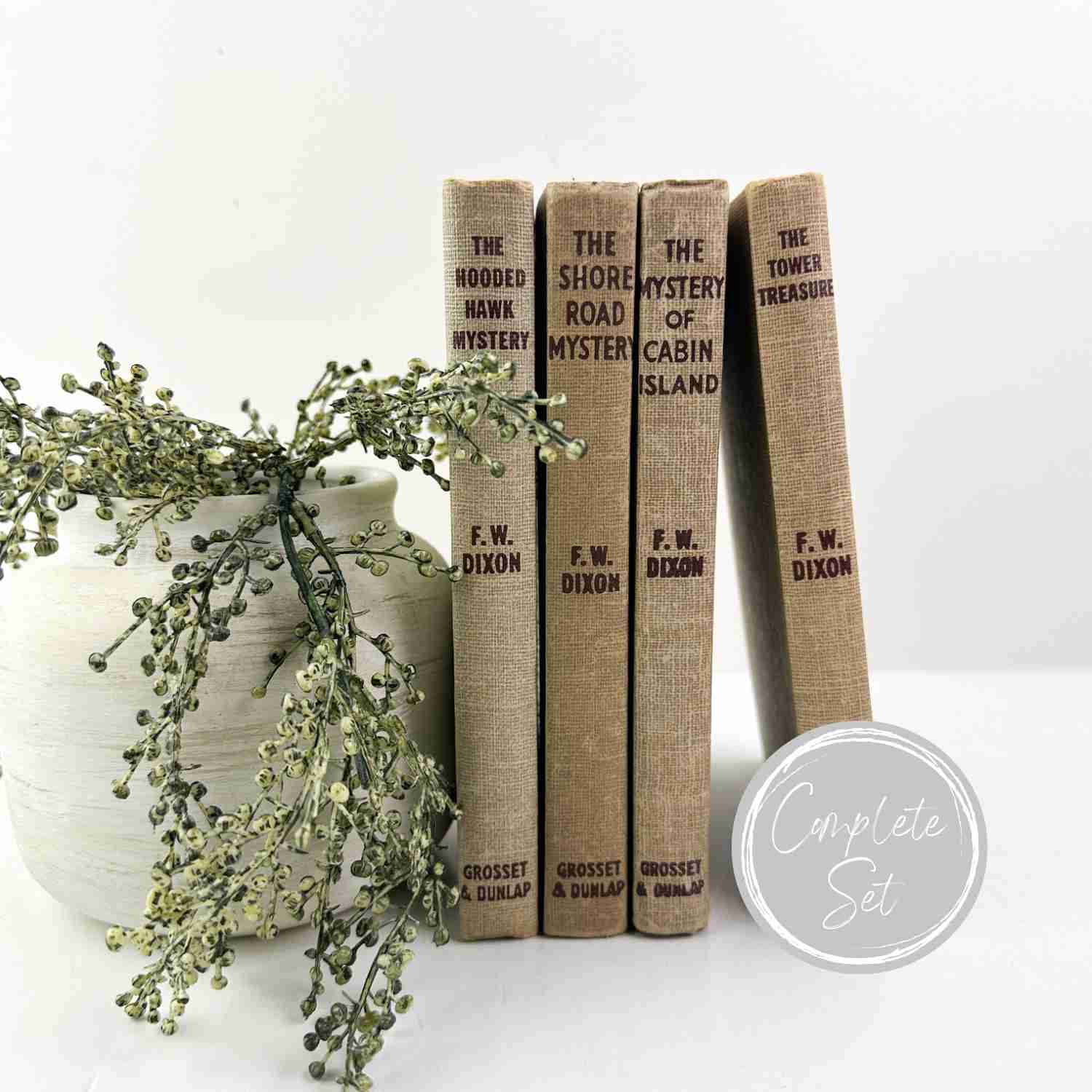 Brown Vintage Books for Home Decor