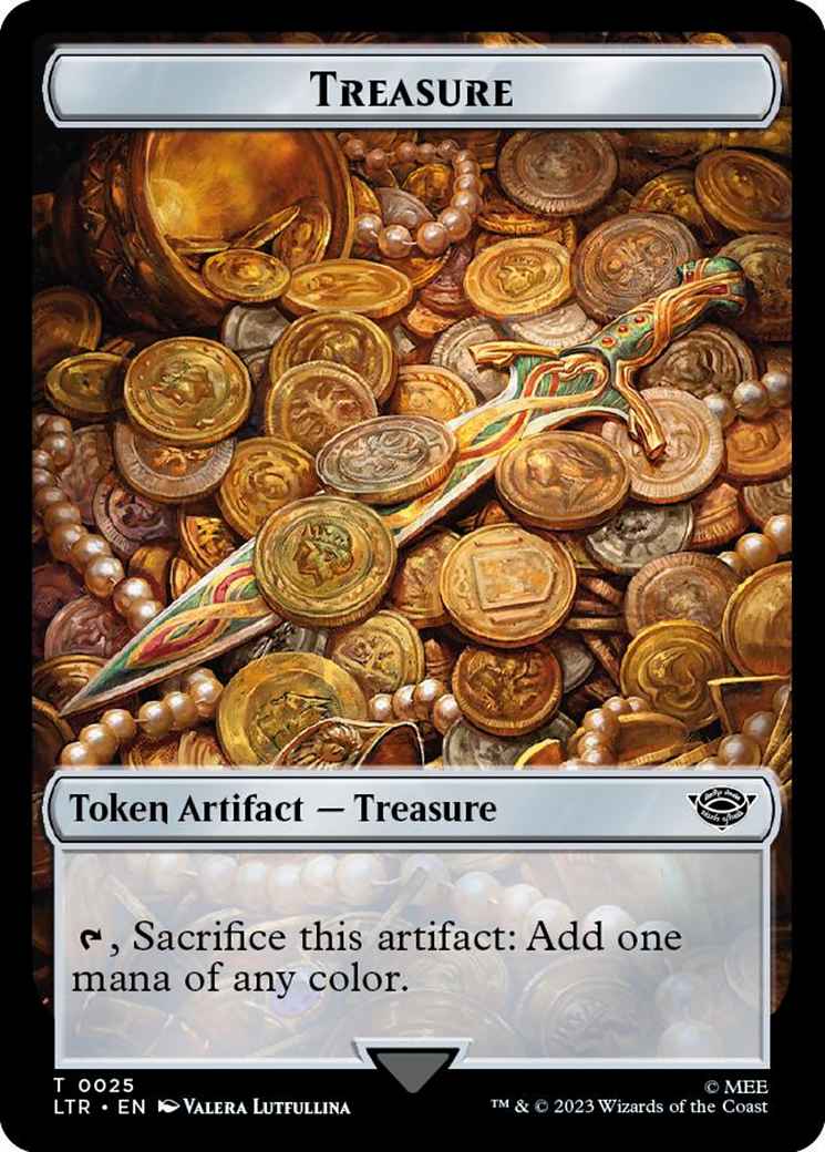 Treasure // Food Double-Sided Token (Surge Foil) - The Lord of the Rings: Tales of Middle-Earth Tokens