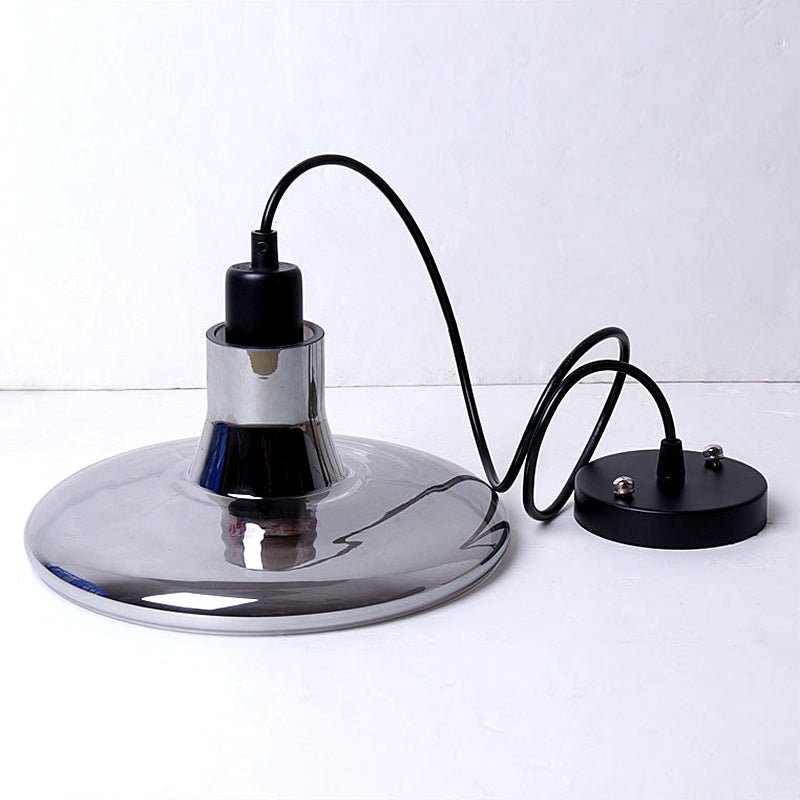 MIRODEMI® Retro Pendant Lamp - Smoky Gray Glass for Dining Room & Kitchen