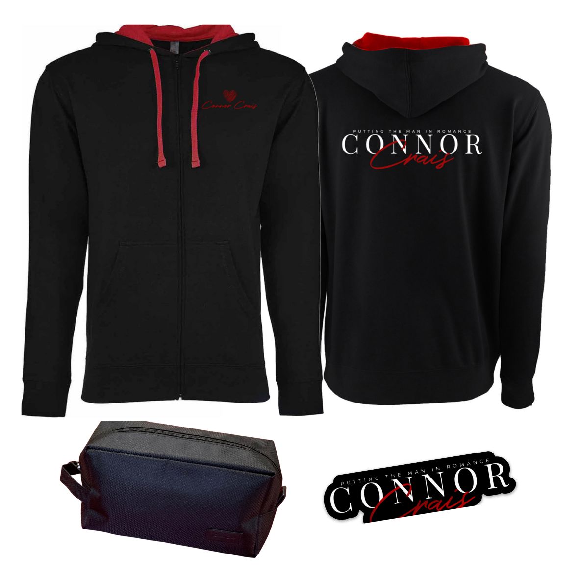 Connor Crais Swag Pack - Full Zip Hoodie & LIMITED EDITION Travel Bag