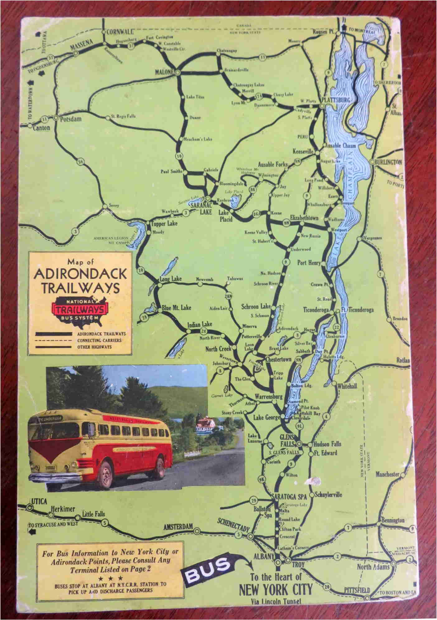 Adirondack Guide New York 1948 Illustrated Travel Guide Local History Book