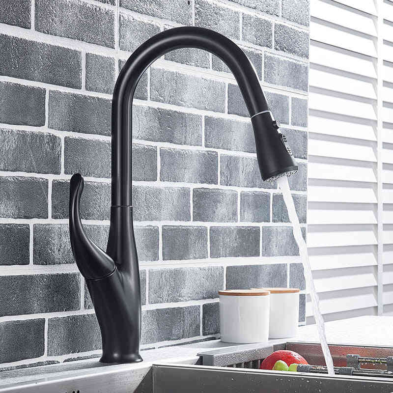 MIRODEMI® Single Handle Pull Out Stream Spray Kitchen Spout