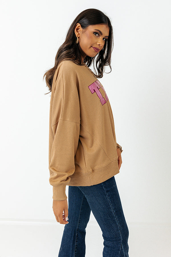 Texas Graphic Sweatshirt for Women - Lightweight & Cozy Oversized Fit