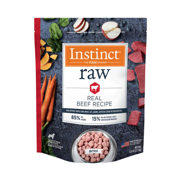 Instinct Raw Frozen Beef Bites Dog Food - High Protein, Grain-Free