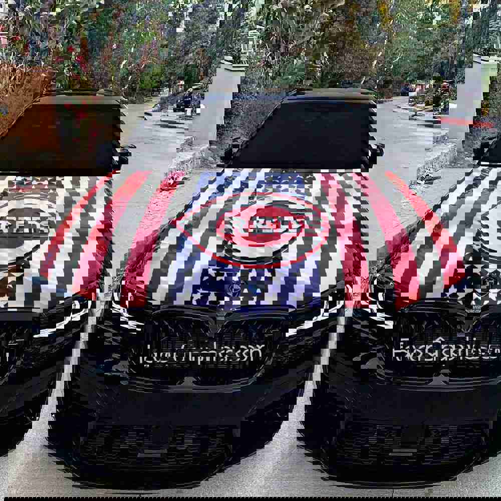 Cincinnati Reds Itasha Car Vinyl Hood Wrap Decal Sticker