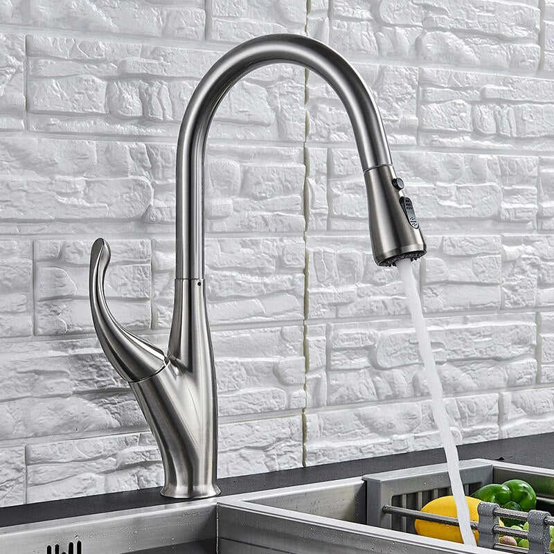 MIRODEMI® Single Handle Pull Out Stream Spray Kitchen Spout