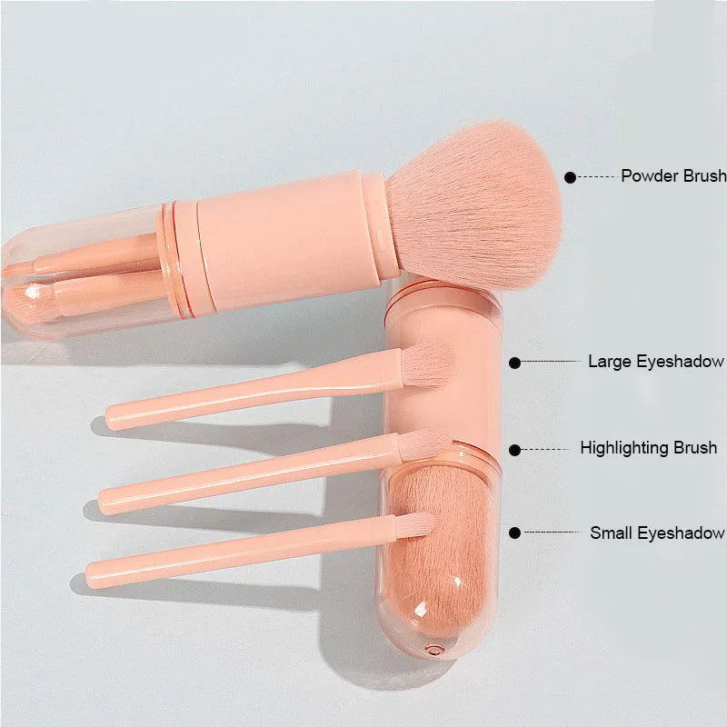 4Pcs/Set 4 In 1 Telescopic Makeup Brush Portable Travel Makeup Brushes Set