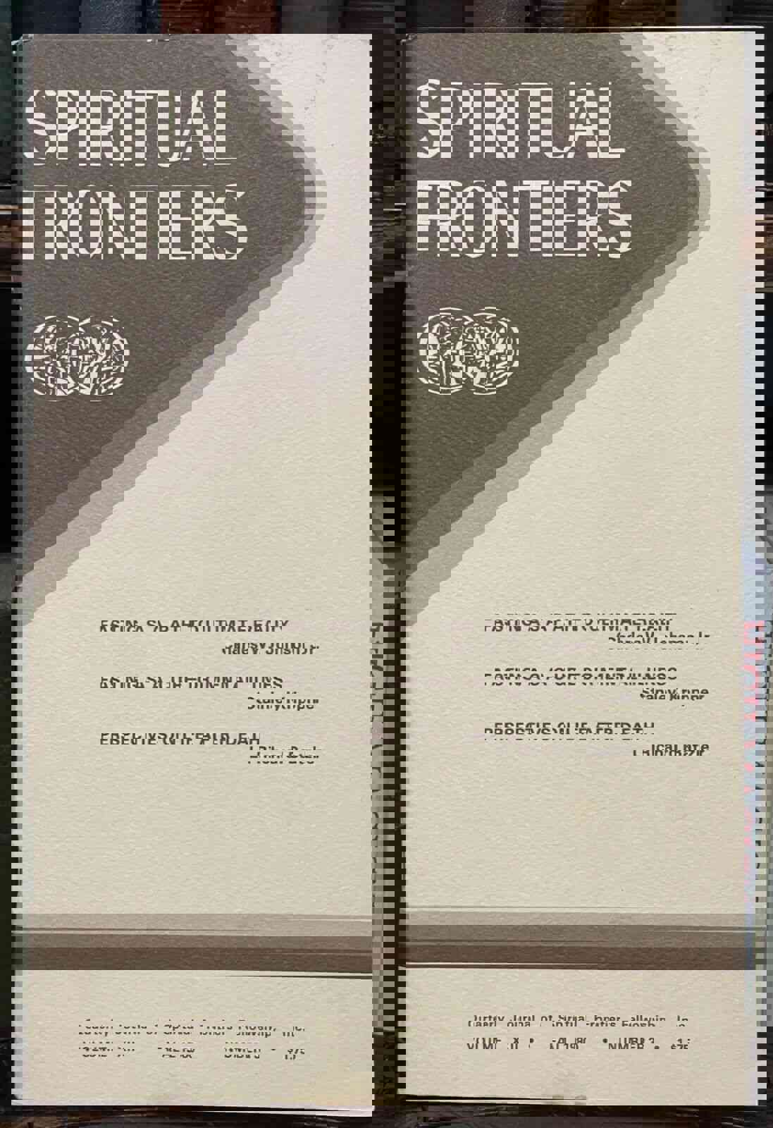 SPIRITUAL FRONTIERS MAGAZINE - Fall 1980 - CHRISTIAN MYSTICISM, JESUS, AFTERLIFE