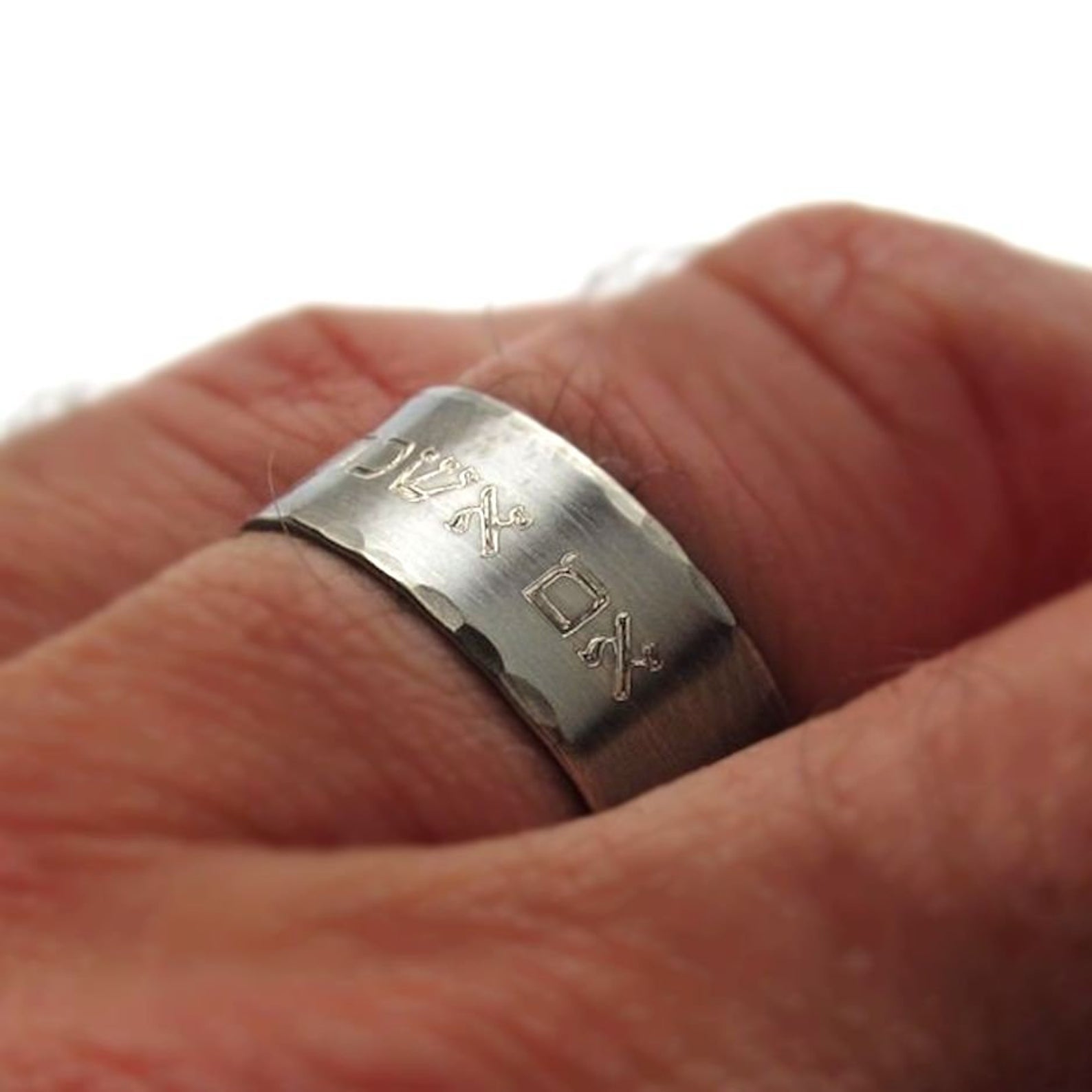 Custom Mountain Biker Ring for Men - Personalized Sterling Silver Gift