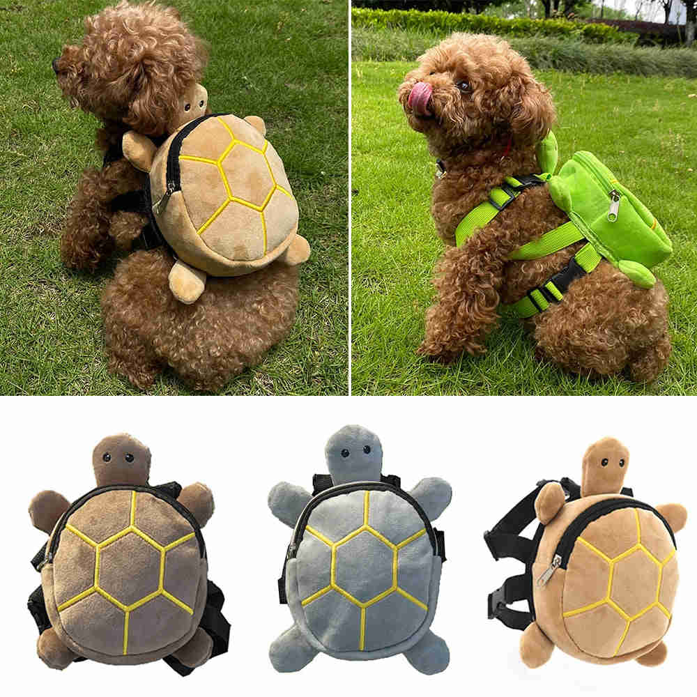 Turtle Shape Pet Backpack - Large Capacity Dog Snack Bag for Chihuahua