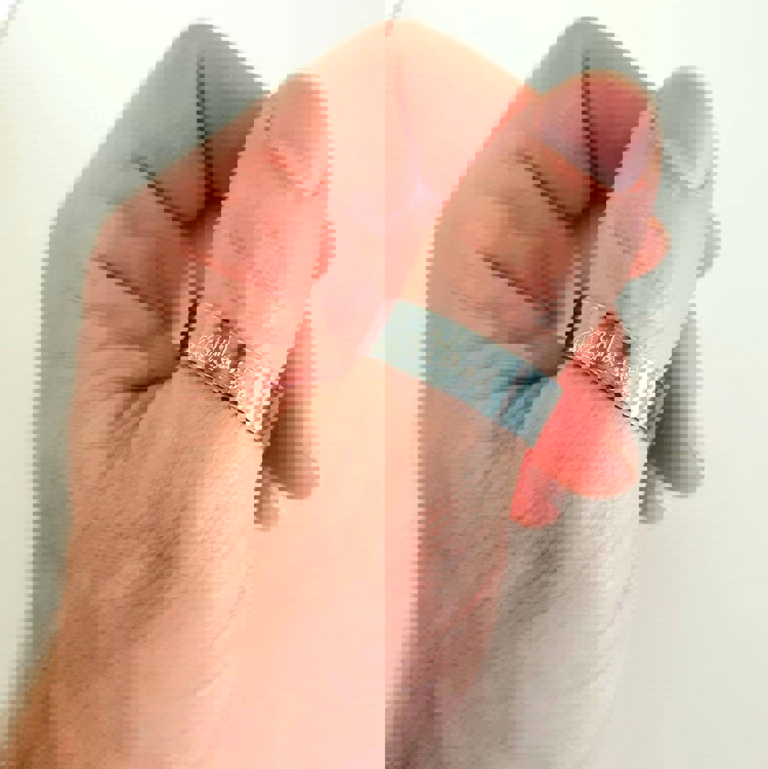 Custom Mountain Biker Ring for Men - Personalized Sterling Silver Gift