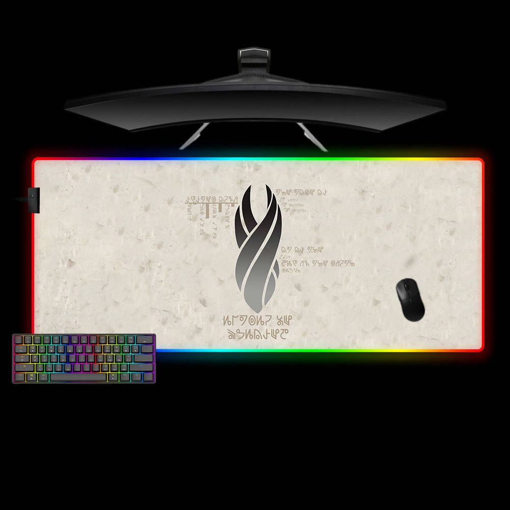 Dead Space Dark Marker Design RGB Gaming Mouse Pad with LED Strip, M-XXL Size