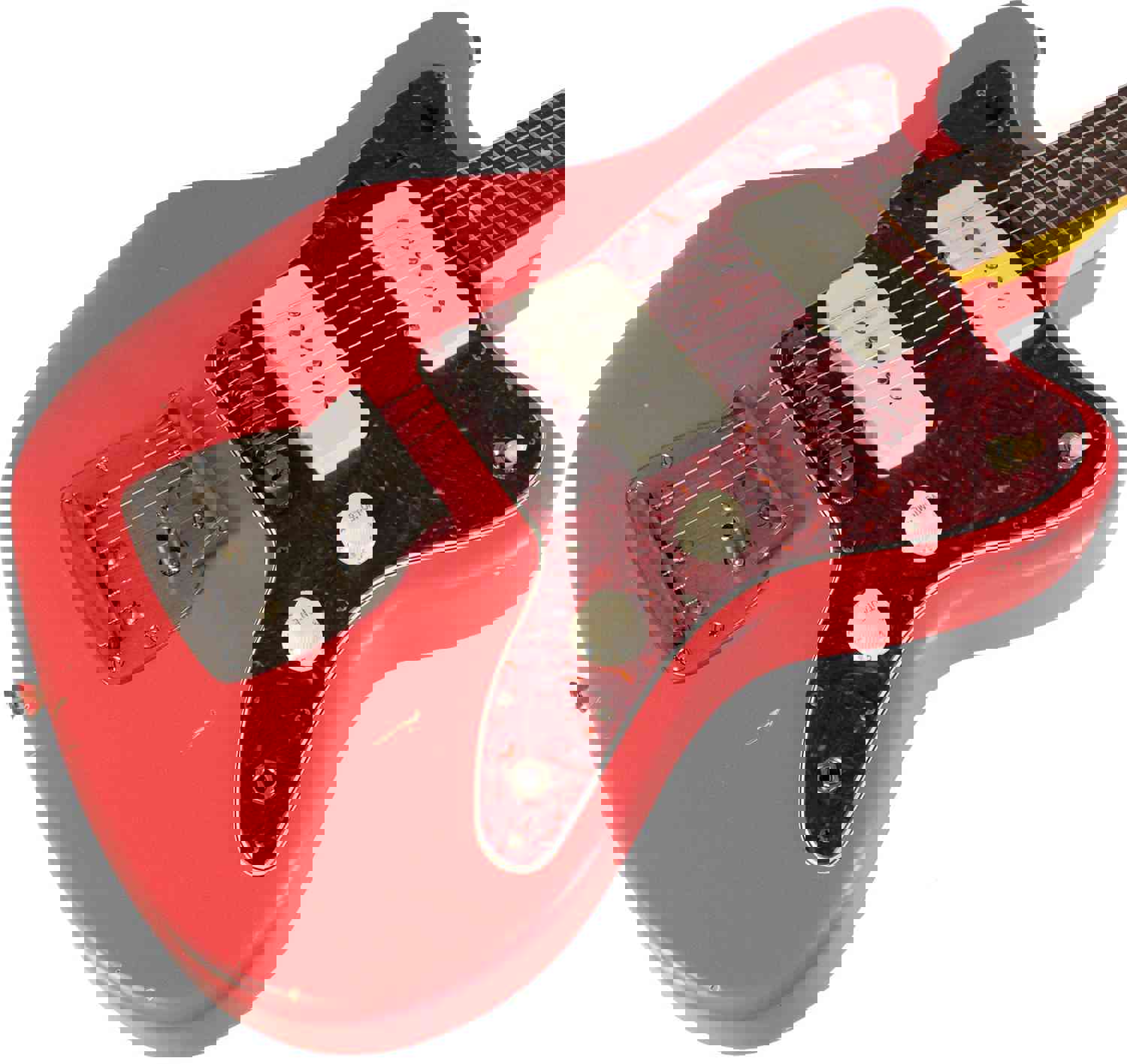 Nash JM-63 Jazzmaster Guitar in Fiesta Red with Light Aging