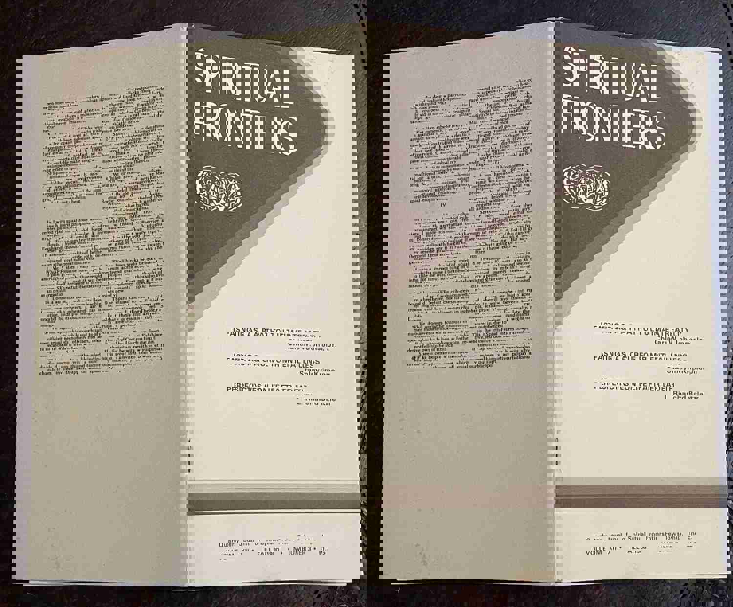 SPIRITUAL FRONTIERS MAGAZINE - Fall 1980 - CHRISTIAN MYSTICISM, JESUS, AFTERLIFE